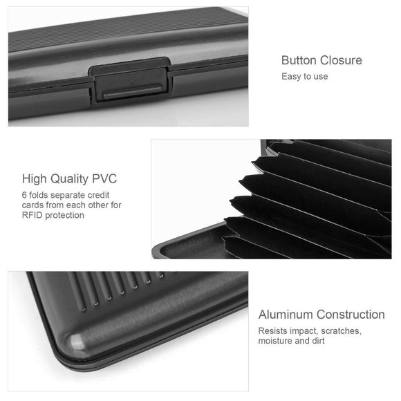 NEW 3PCS Aluminum Credit Card Wallet RFID Protection - Picture 11 of 11